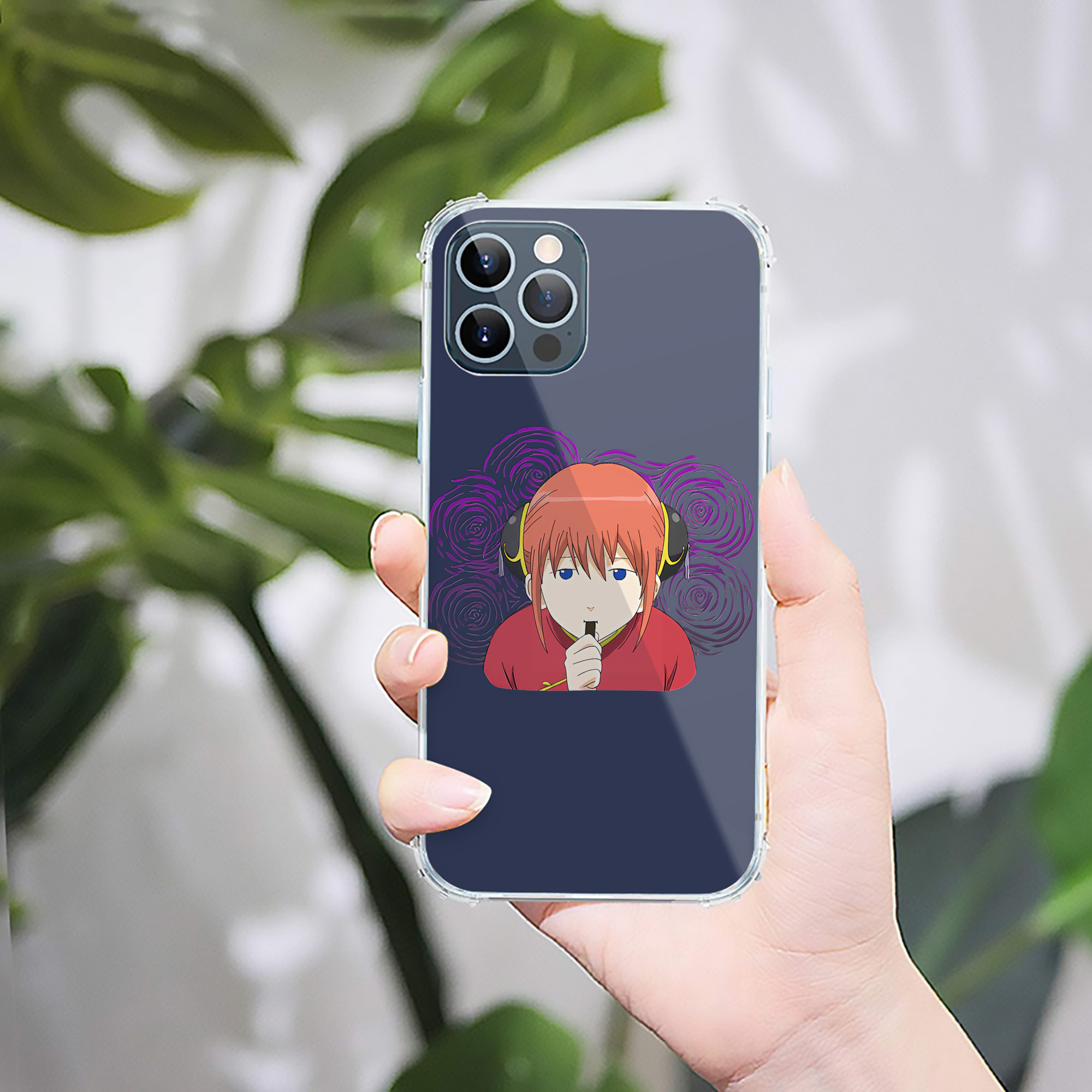 （画像用） ぎんたま 坂田銀時（さかたぎんとき） 神楽 志村新八（しむら しんぱち） GINTAMA Sakata Gintoki Kagura Shimura Shinpachi 【iPhone 12シリーズ対応】透明スマホケース（クリアソフトケース）